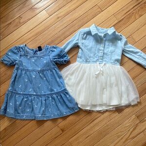 Tucker & Tate/ Gap Charming Blue and Cream/ Demin Dress bundle